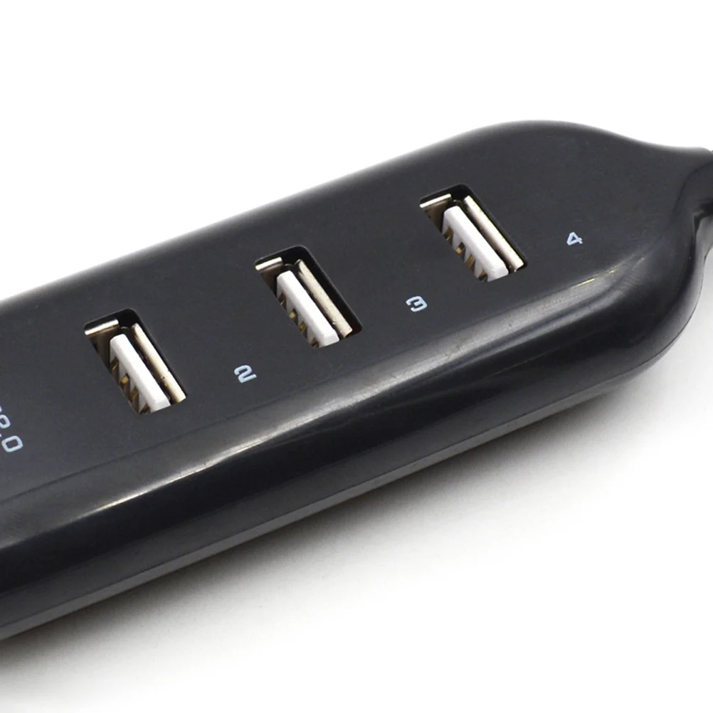 

Portable High USB 2.0 Data Expansion Hub USB Splitter for XP/ Vista 7 8 10 Laptop PC Computer (Black)