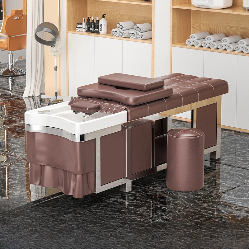 

Styling Chairs Hair Stylist Chair Beauty Professional Head Spa Hairdressing Shampoo Bed Aesthetic Basin Salon Bowl Cadeira