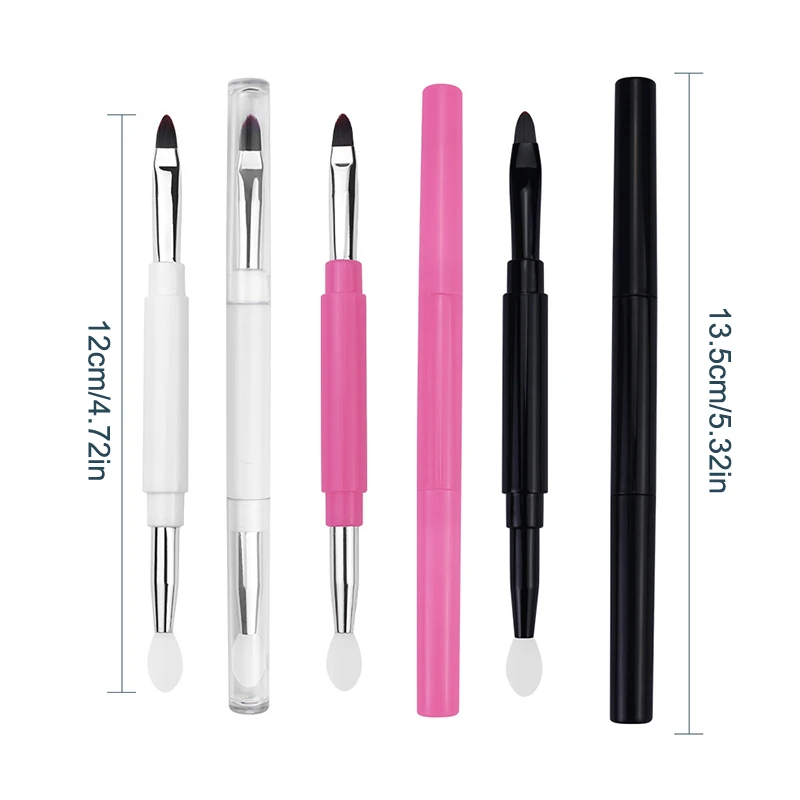 Organizer Tool Cosmetische spatelborstel 2-kops Multifunctionele siliconen lippenborstel Schoonheid Lippenstift Lipgloss Applicator Make-up