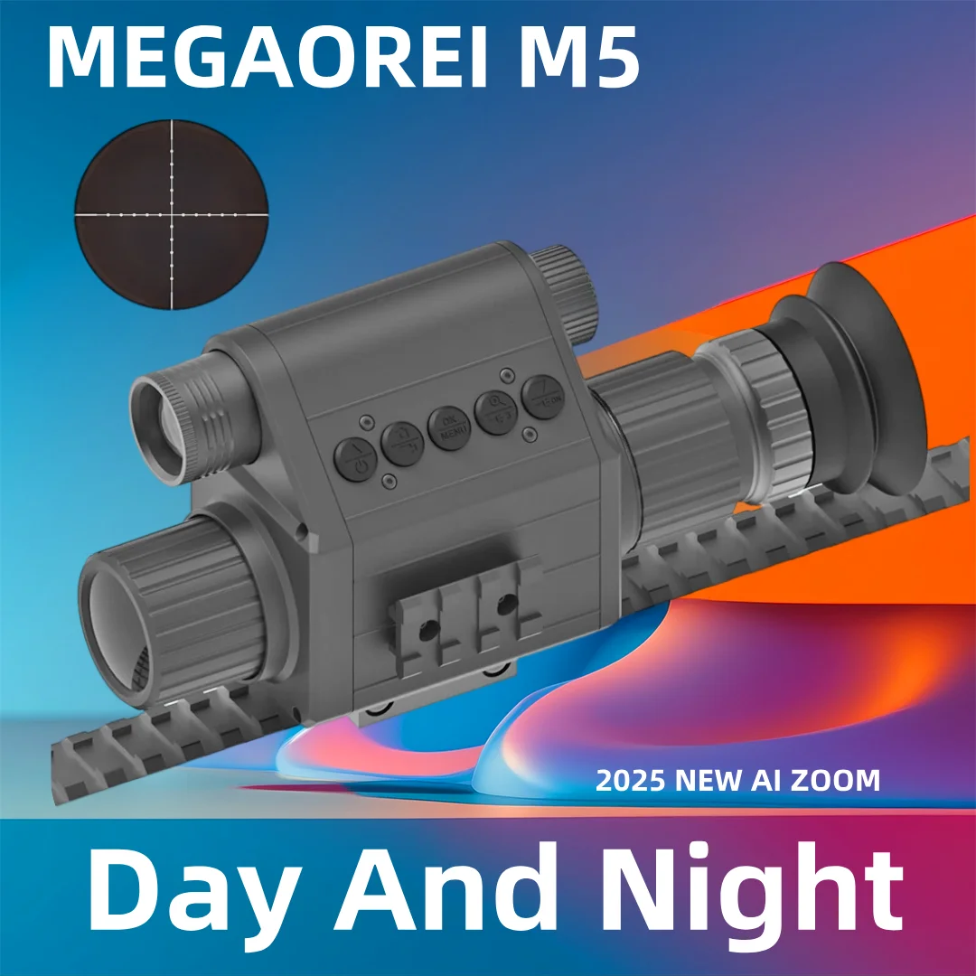 2024 New Megaorei M5 Multifunctional Digital All-in-one Night Vision Rifle Scope Optical Sight Tactical Photo&Video Telescope