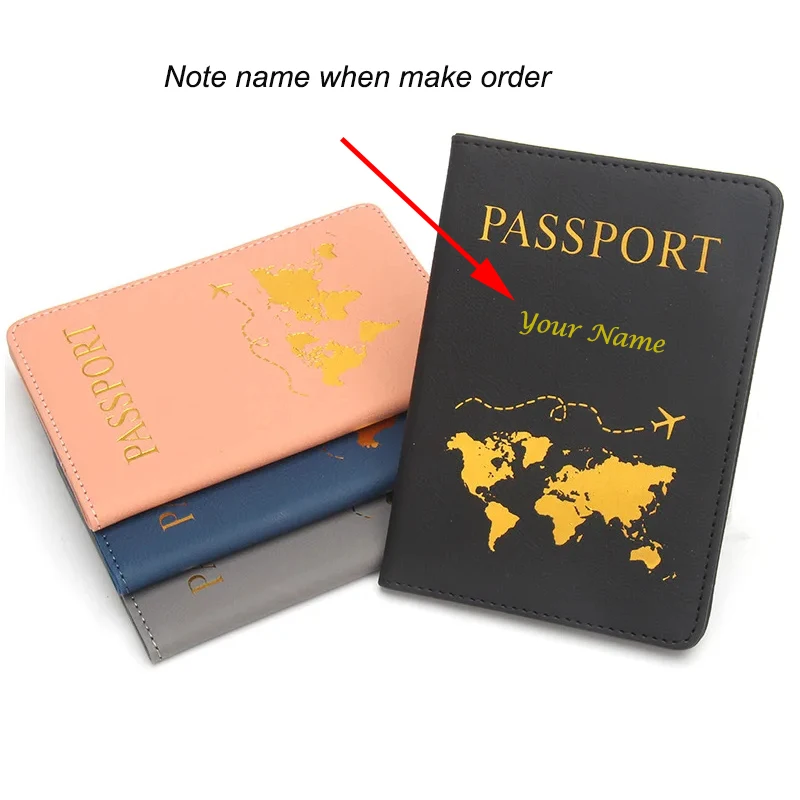 

European Map Passport Cover Men Women Rfid Travel Wallet Pu Cover for Passports Card Holder Travel Accessories