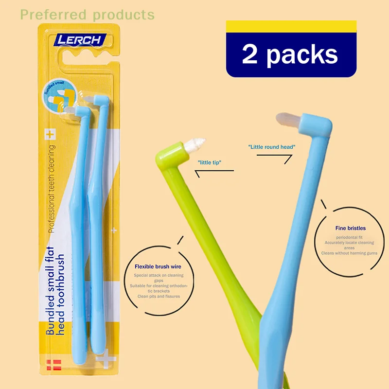 Szczoteczka do zębów z małą główką, jednopasmowa, do czyszczenia zębów, szczoteczka międzyzębowa, miękka, do implantów, dla dorosłych, narzędzia do higieny jamy ustnej, głębokie czyszczenie jamy ustnej, 1/2 szt.