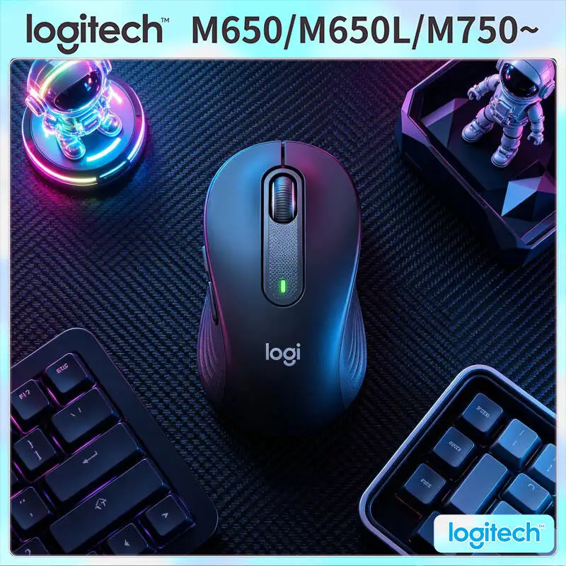 Logitech M650/M650L Signature Mouse - Wireless, Dual Connectivity, 5 Programmable Buttons, 4000 DPI Tracking