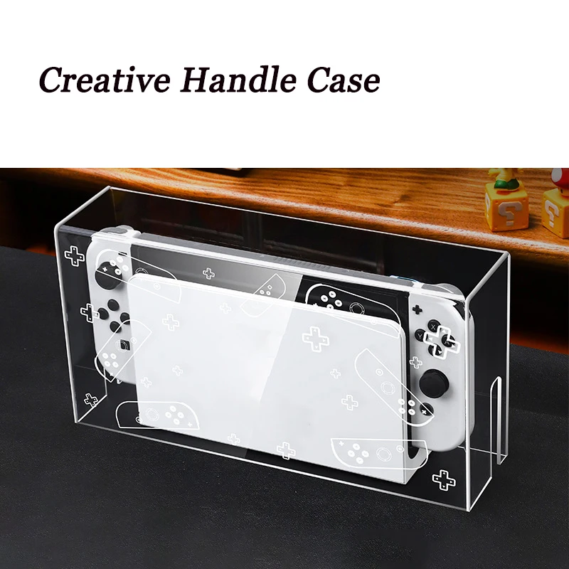 Clear Transparent Storage Acrylic Dust Cover Shell Case For SWITCH NS OLED Game Console Cover Shell Box Display