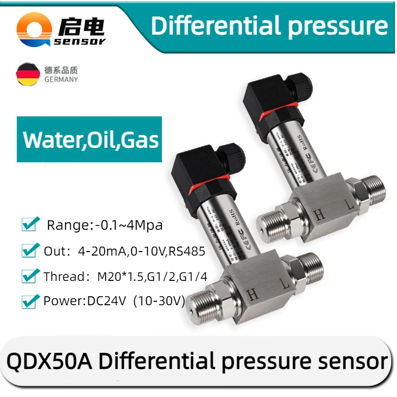 Air Liquid Oil 4-20mA RS485 Differential Pressure Transmitter Diffused Silicon DP Transmitter Low Differential Pressure Sensor