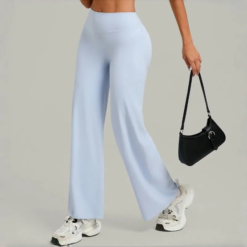 

Женские прямые брюки для йоги для пилатеса, облегающие широкие брюки с открытыми бедрами, повседневные брюки для спорта на открытом воздухе, бега, фитнеса