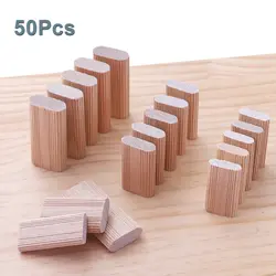 Domino Solid Wood DIY Stripes Tenon Biscuit Joinery, Faia Madeira Prego, Cork Block Wood Board, Móveis Butt Tool para Woodwork, 50Pcs