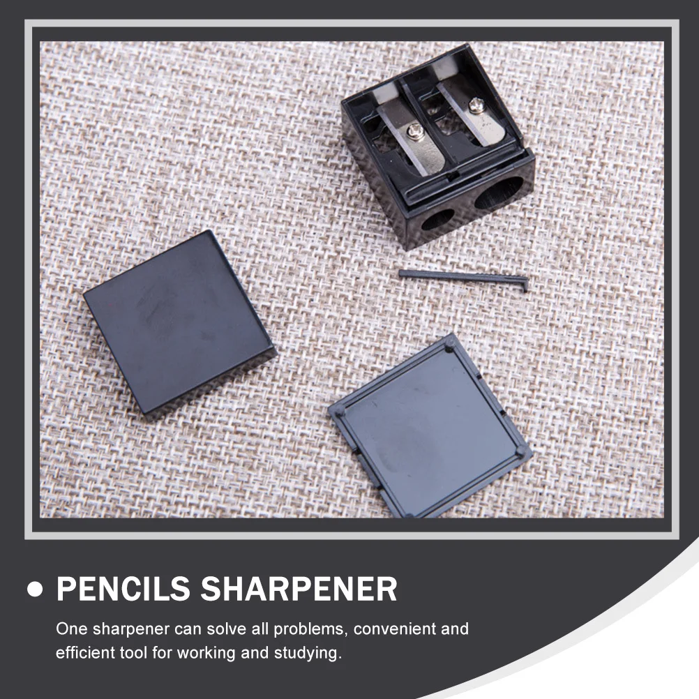 6 قطعة مبراة بطانة الحواجب عالية الجودة أدوات مكتبية عملية للعمل والدراسة والمكتب المنزلي ومبراة أقلام الحواجب السوداء