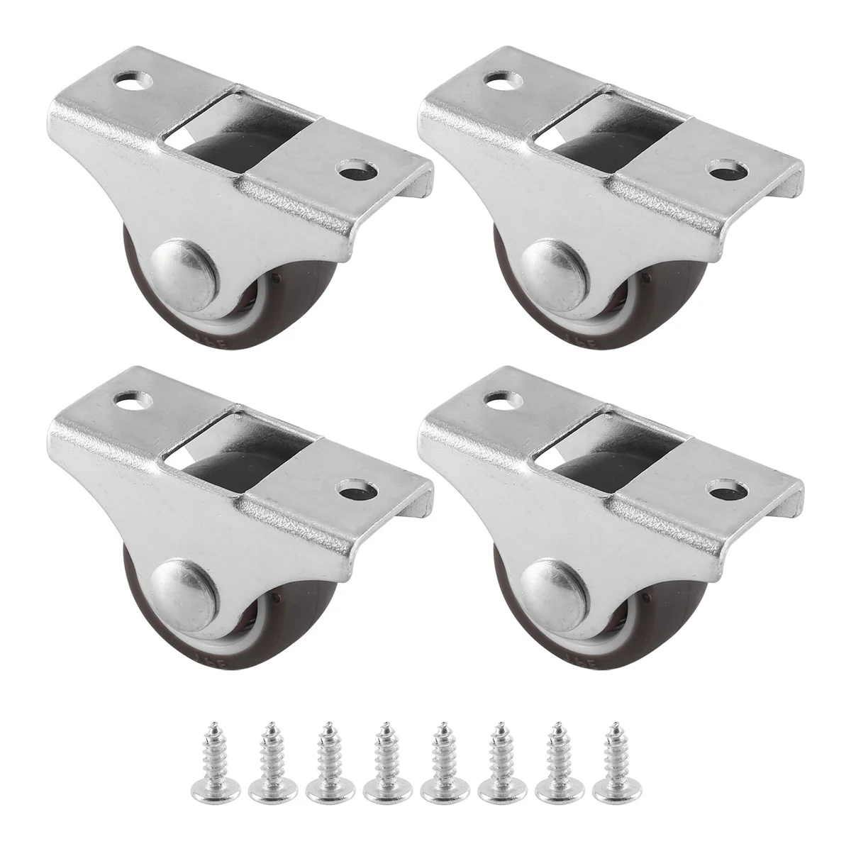 4 Pcs Mini Casters Furniture Casters Small 25mm Fixed Casters Directional Movable Casters Movable Casters for Furniture image 3