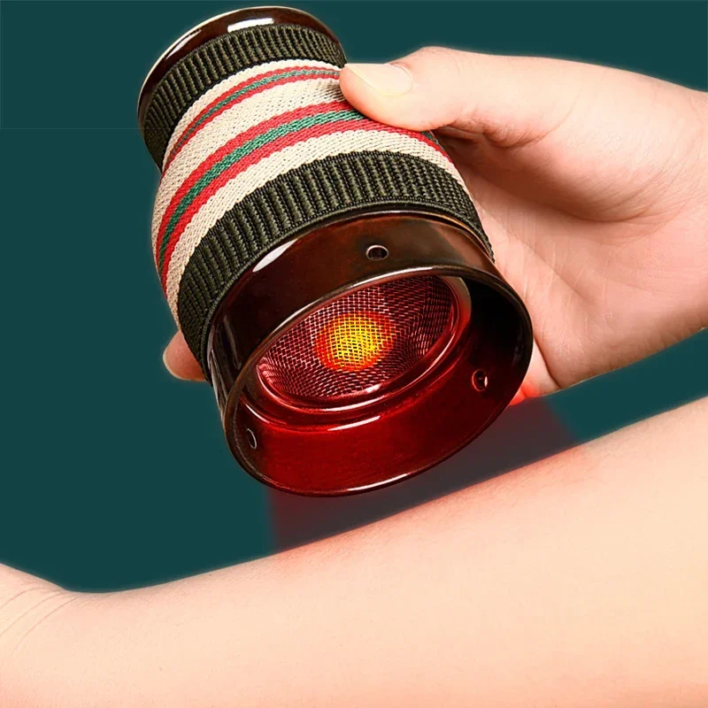 

Ceramic Moxibustion Jar Muscle Relax Body Relaxation Moxa Therapy Warm Massager Clay Gua Sha Scraper Cup Natural Wormwood Spa