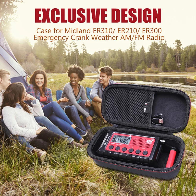 LTGEM EVA Hard Case for Midland ER310 Emergency Crank Weather AM/FM Radios Travel Carrying Storage Bag