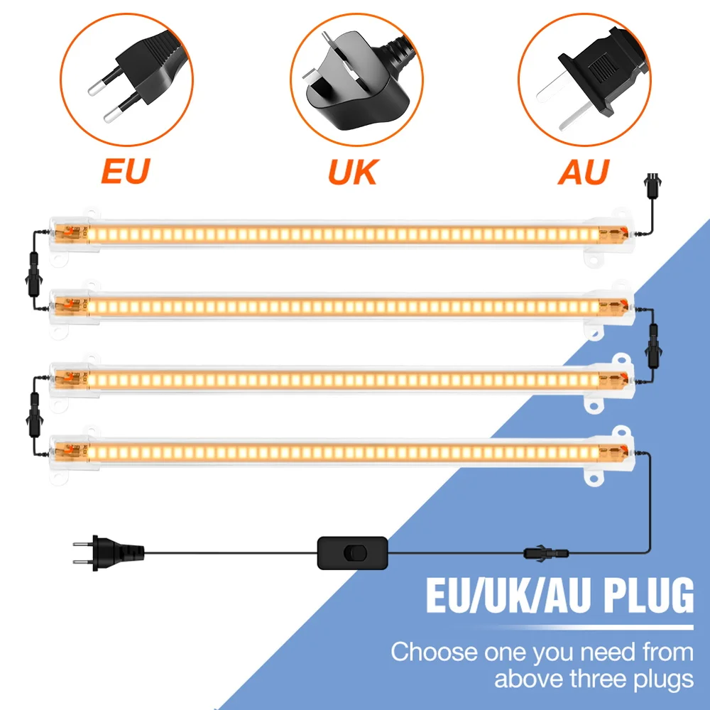 LED نمو النبات شريط إضاءة الطيف الكامل داخلي الزراعة المائية زراعة مصباح الدفيئة خيمة زهرة بوعاء الخضار ملء الإضاءة