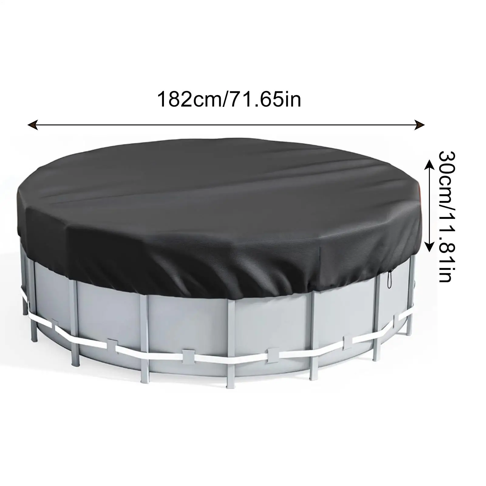 Dog Pool Cover Round Swimming Pool Cover Waterproof Sunproof Trampoline Dust Guard For Pet Deck Beach Park Garden Backyard Adult