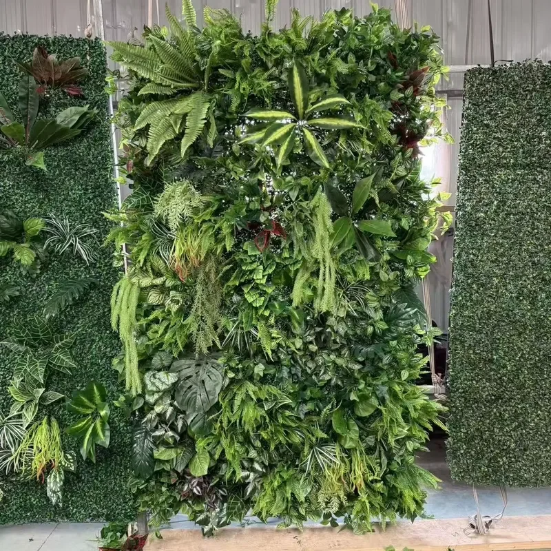 Customized Faked Greenery Boxwood Hedge Synthetic Grass Plastic Artificial Plant Wall for Outdoor Indoor Decor