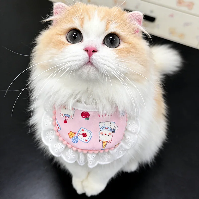 

Cat Bib Scarf Pet Products Accessories Dog Supplies Puppy Dog ​​bib Decoration Cute One Piece Dropshipping Summer Cartoon Bib