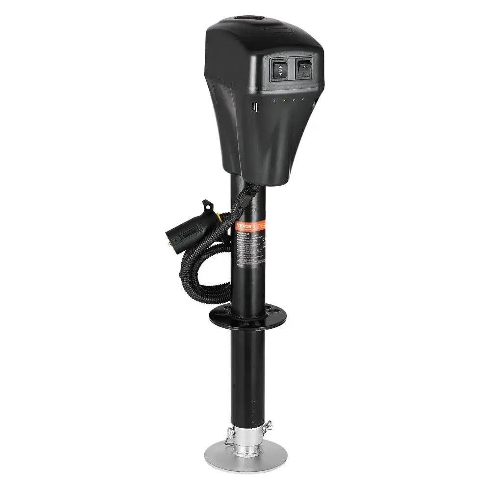 

Электрический домкрат для прицепа, 5000 фунтов, силовой домкрат для прицепа и кемпера, черный с 7-контактным разъемом для прицепа