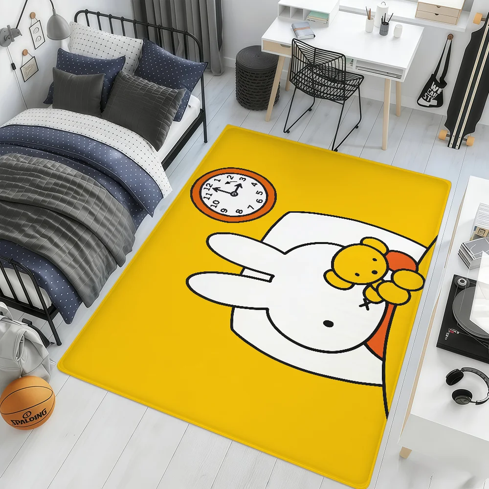 Cartoon-Häschen-Kaninchen, kawaii, lustig, M-Miffy, für Zuhause, Bett, Küche, Bad, Bodenmatte, Flur, Balkon, Teppich, Eingang, Fußmatte, Hogar-Dekoration