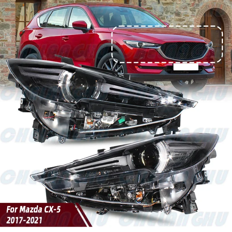 

LED AFS HeadLight For Mazda CX-5 2017 2018 2019 2020 2021 European Version 1 Pair Front HeadLamp DRL KD5L51040 KD5L51030