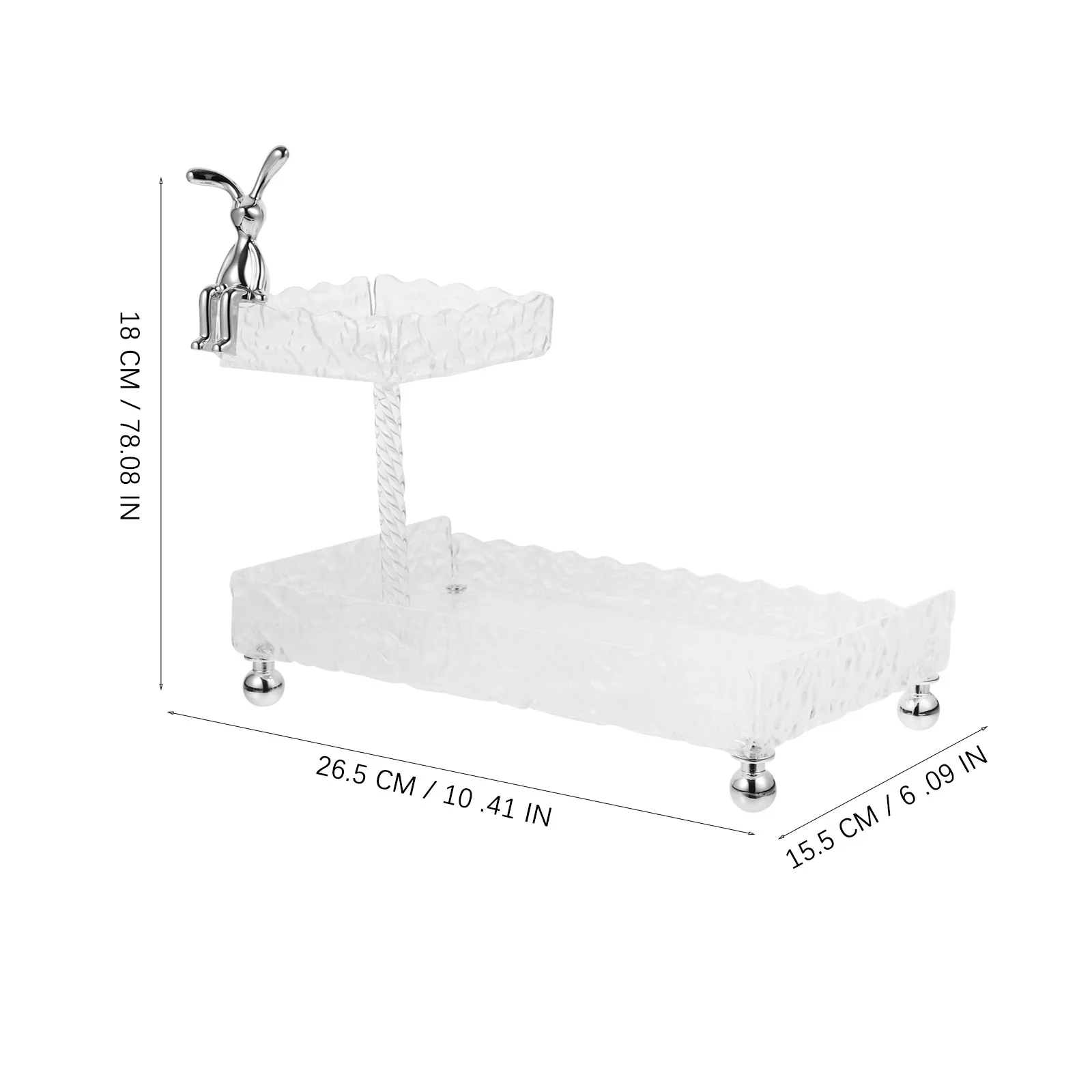 

Double Layer Display Rack Large Capacity Clear Makeup Organizer Skincare Storage Vanity Holder Makeup Organizer