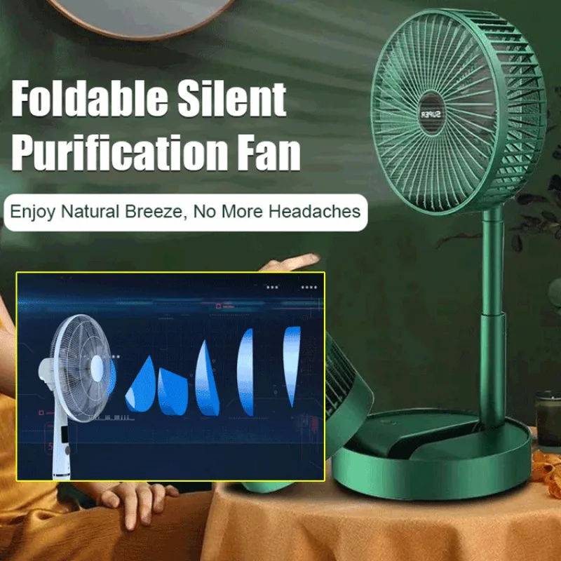 Portable Mini Rechargeable High Wind Vertical Fan Floor Fan Student Dormitory Usb Cycle Charging