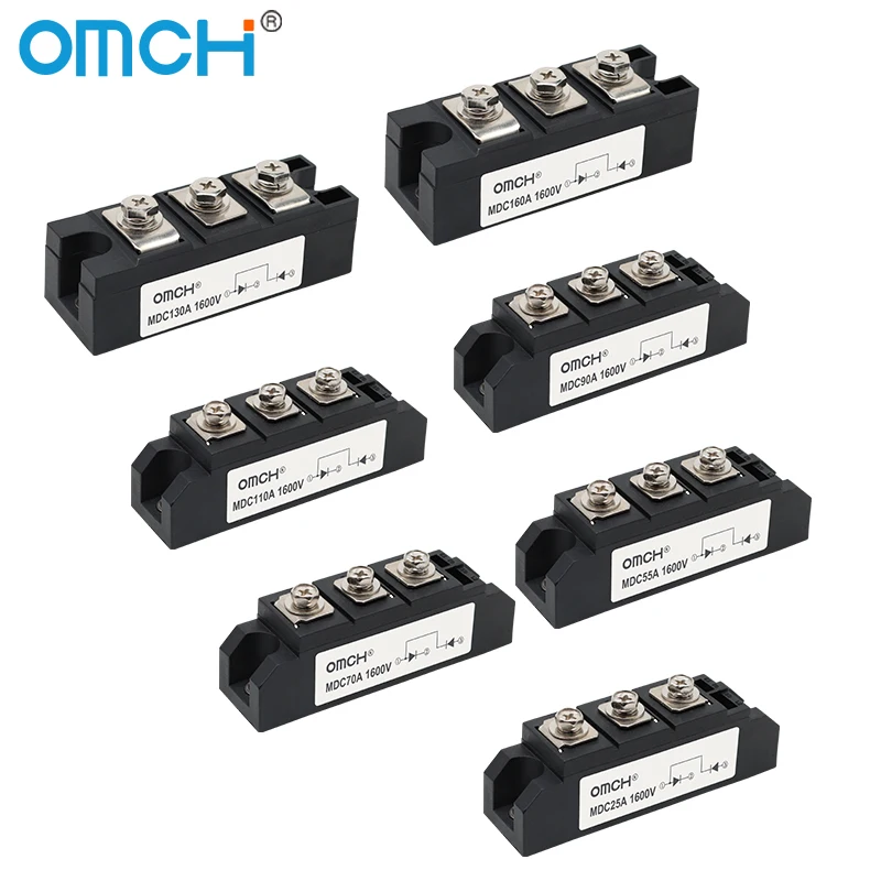 OMCH Photovoltaic Diode Module 1600V MDC25A 55A 70A 90A 110A 130A 160A Anti-Reverse Charge Solar Electric Vehicle Charging