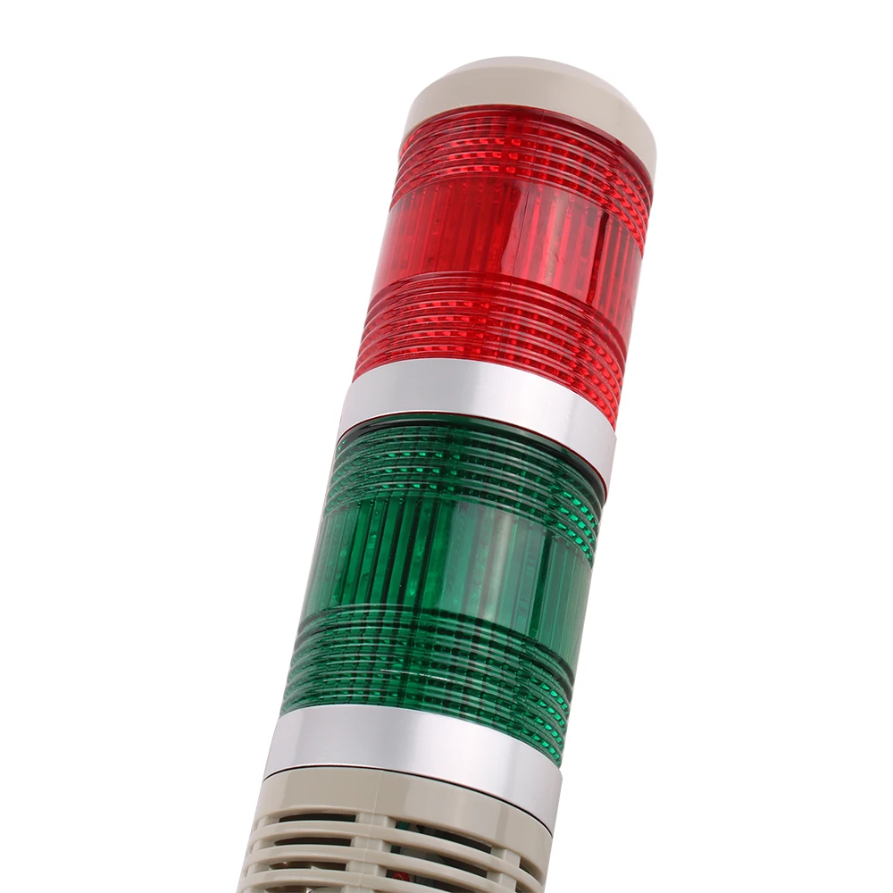 DC 12V/24V AC 110V 220V lampada di segnalazione industriale Flash Warning Stack Light LED modello normale rosso verde con cicalino