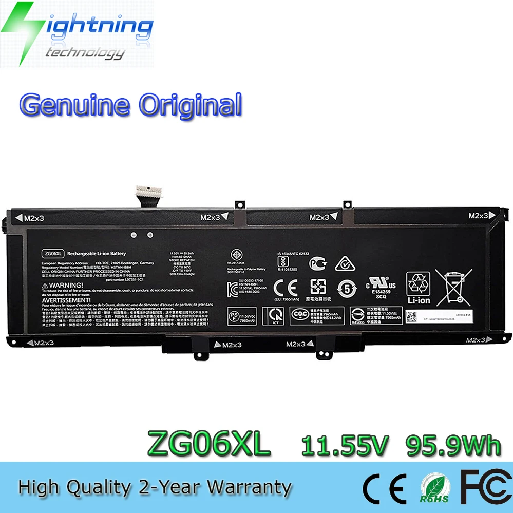 

Genuine ZG06XL 11.55V 95.9Wh Laptop Battery for HP ZBook Studio X360 G5 Elitebook 1050 G1 HSTNN-IB8H L07045-855