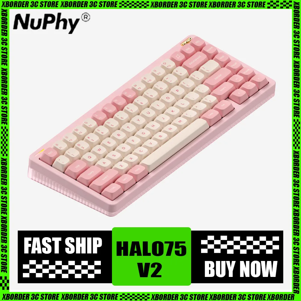 

Nuphy Halo75 V2 Mechanical Keyboard Three Mode Gasket Hot Swap Wireless Gaming Keyboard Support Via/Qmk Pc Gamer Accessories Mac