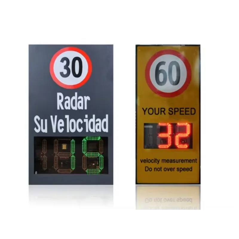 Solar Radar Speed Limit LED Sign Outdoor Road Safety Digital Speed Indicator