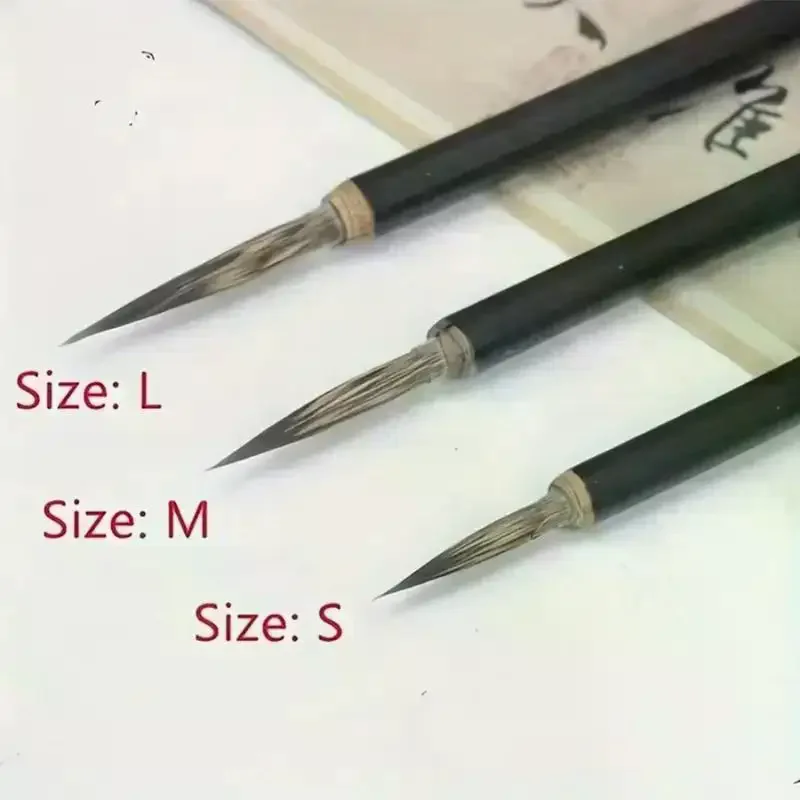 Retro Chinese Calligraphy Mouse Whiskers Brush Fine Brushes For Painting Writing And Art Creation