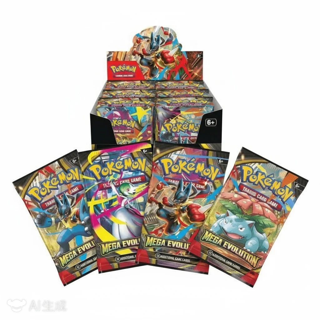 بطاقة تداول البوكيمون الأصلية PTCG النسخة الإنجليزية ME01 MEGA EVOLUTION Booster Box ETB Cards #1