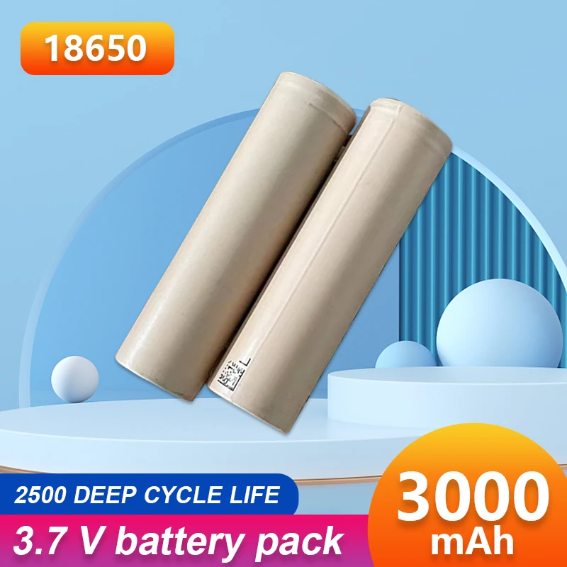 

Capacity 2000mah 2500mah 2600mah 3000mah 3.7V 18650 Rechargeable Battery for Flashlight Power Tools Power Bank LED lamp Cell