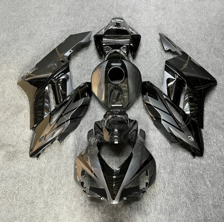 НОВЫЕ комплекты обтекателей из ABS-пластика для CBR1000RR 2004-2005 годов, набор обвесов, индивидуальный дизайн, черный с серым.