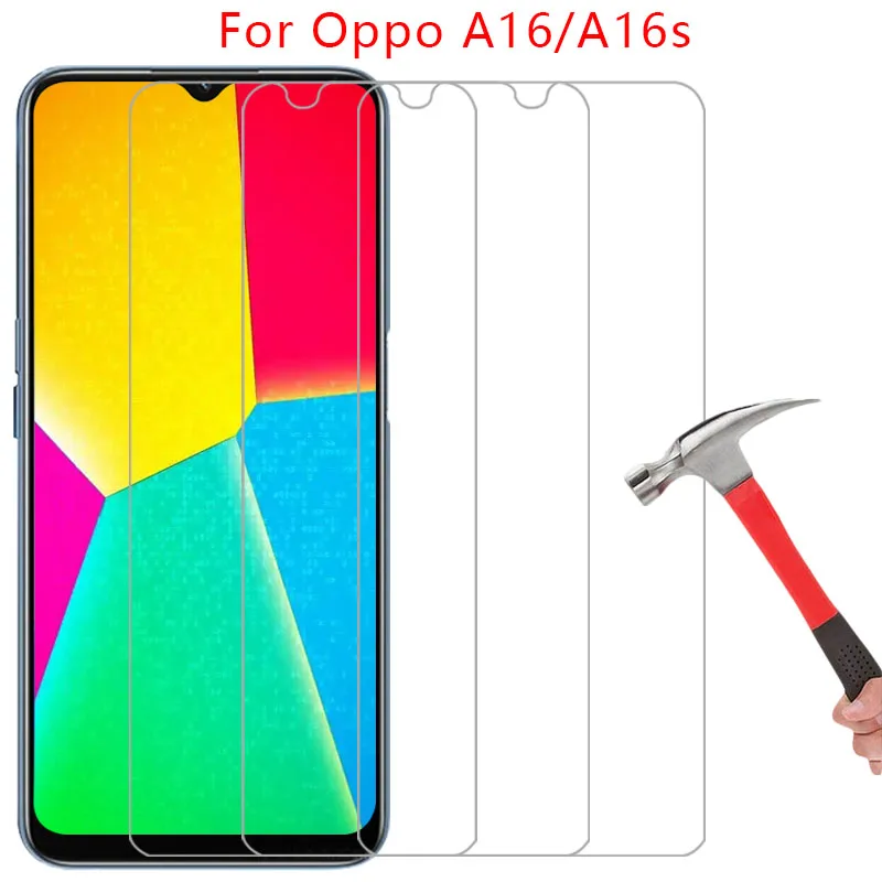 Capa de celular para Oppo A16 A16s com vidro temperado, capa traseira 360 protetora para Oppo A16 A16s A16a AS16