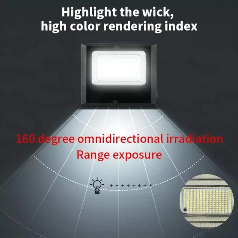 Outdoor Solar Light LED Lights Solar Spotlight IP67 Waterproof Garden Decoration Remote Control High Lighting Garage Night Lamp