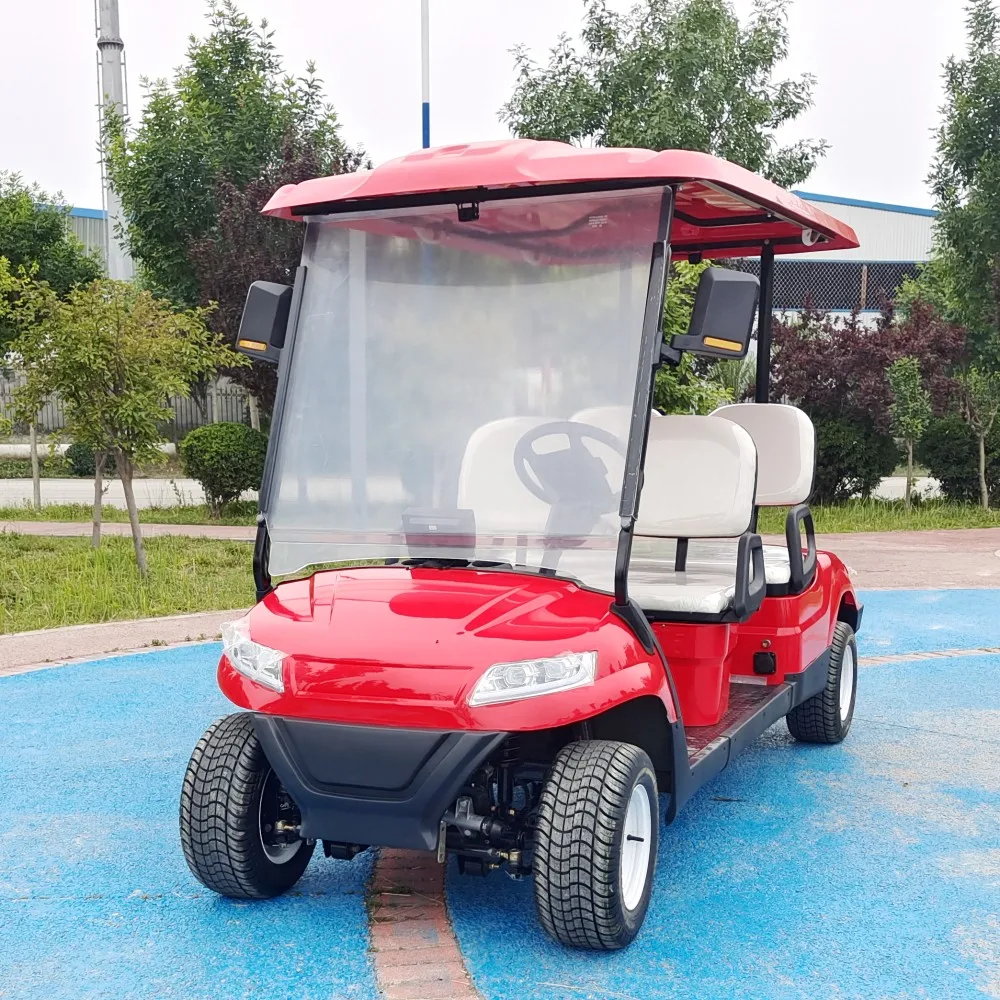 2023 Latest Design 4 6 Seater Golf Carts Electromagnetic Braking System Electric Golf Carts for Sightseeing