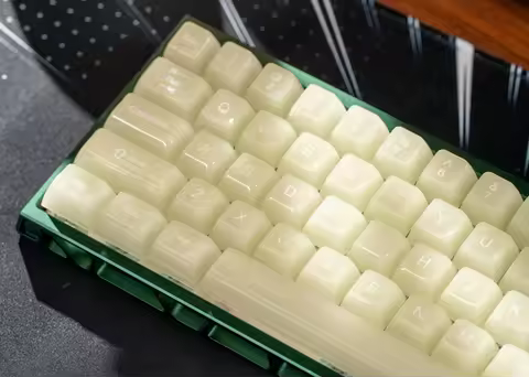 Womier 115 Keys Jade Jelly Green MDA Profile Keycaps Set Custom Transparent Key Caps for Gateron MX Gamer Mechanical Keyboard
