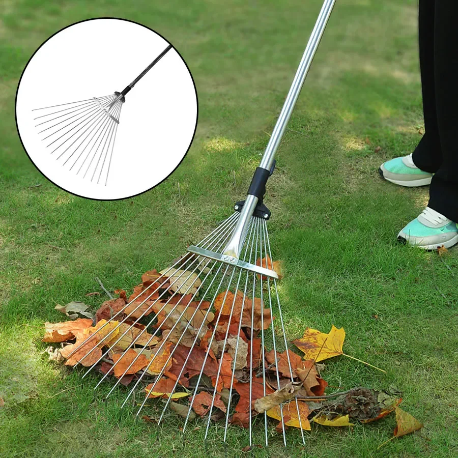 Metal Garden Rake Farm Tool for soil leveling leaf cleaning sand tidying practical agricultural and gardening supplies