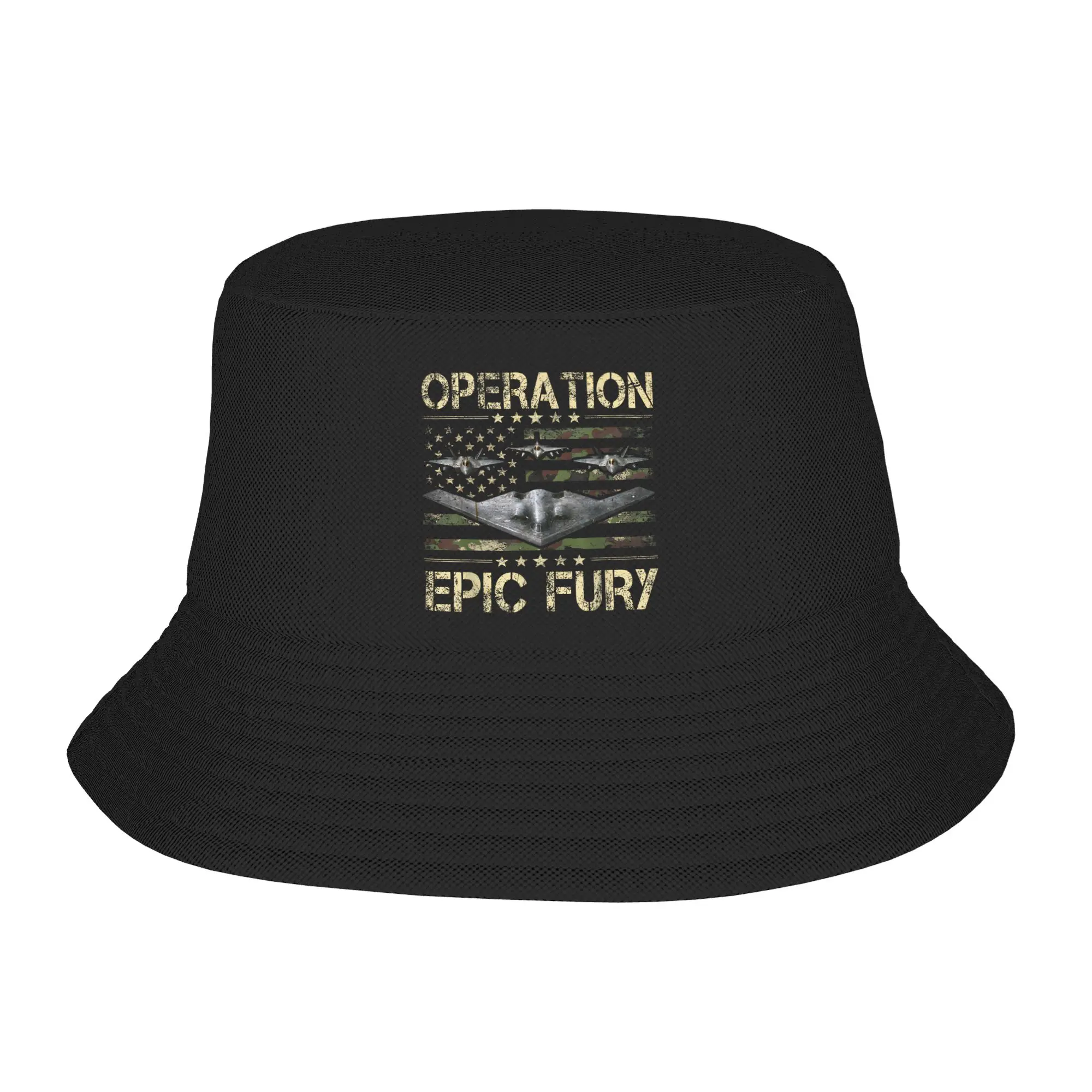 Unisex Kawaii Bucket Hats Operation Epic Fury The FAFO Tour Outfit Bob Hat For Travel Headwear Lightweight