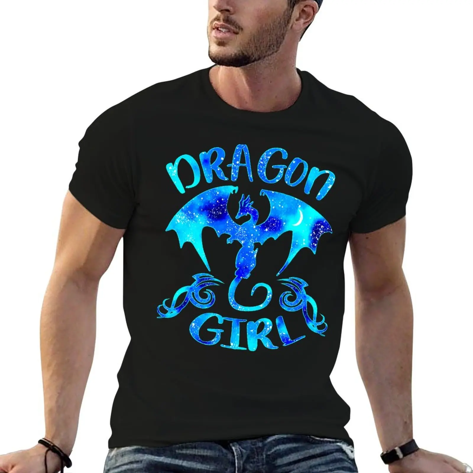 Dragon Girl T-Shirt t shirts for man graphic funny funny t shirts man t shirts for man cotton T-shirt