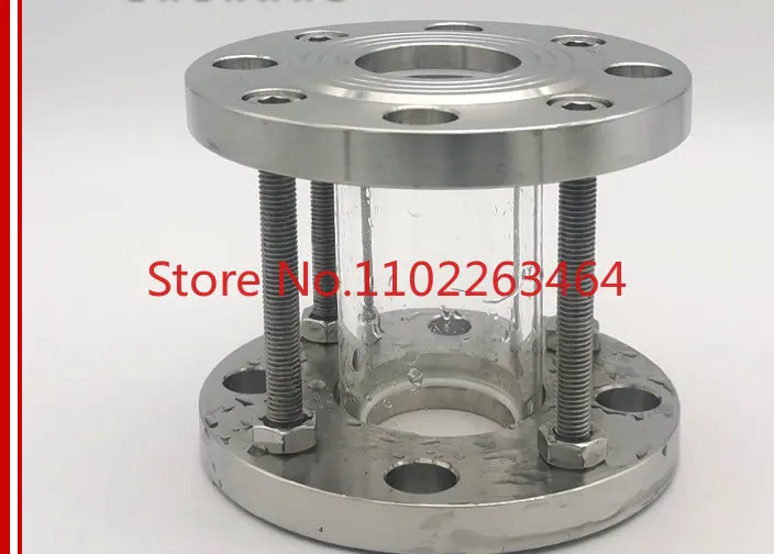 304 stainless steel wafer flange sight glass HGS07 pipe glass mirror method water flow observation window 2 