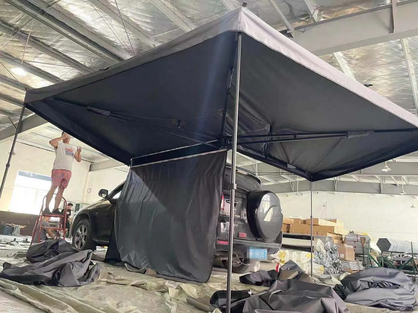 Degree Vehicle Awning Tent Legless Car Side Awning Camping 4wd Roof Car Awning 270