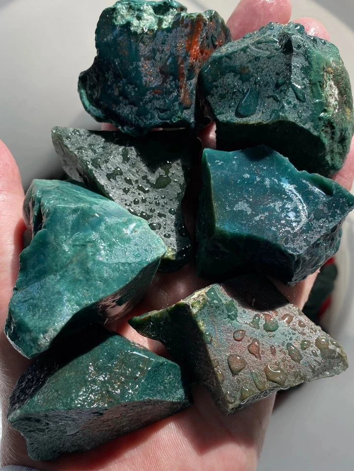 Bloodstone Green Jasper Rough Rocks for Tumbling Bulk Wholesale options