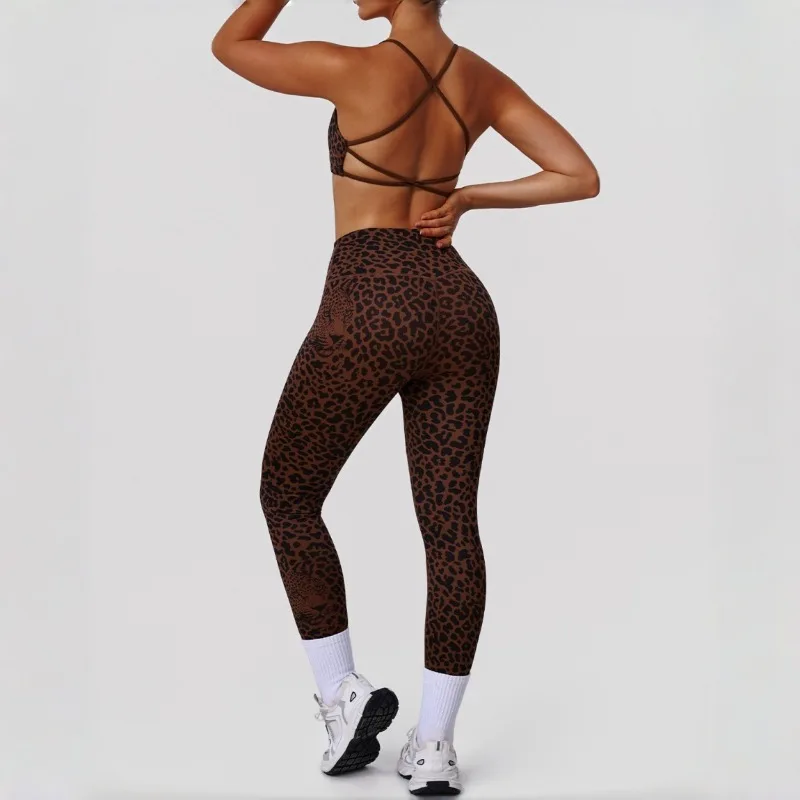 

Комплект для йоги из 2 предметов: бесшовный бюстгальтер и леггинсы, спортивный костюм для бега и фитнеса, облегающий, с красивой спинкой, с высокой талией