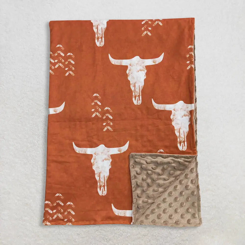 

Детские пледы с изображением коричневого бычьего черепа, мягкие и уютные декоративные пледы для детей и малышей, 29*43 дюйма