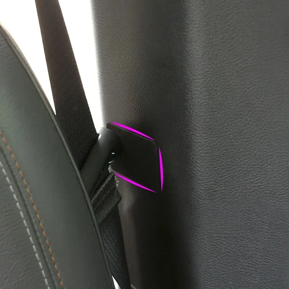 2Pcs Car Seatbelt Buckle Anti-Collision Sticker Pads Safety Belt Anti-Noise Silencer Lock Protector Accessories