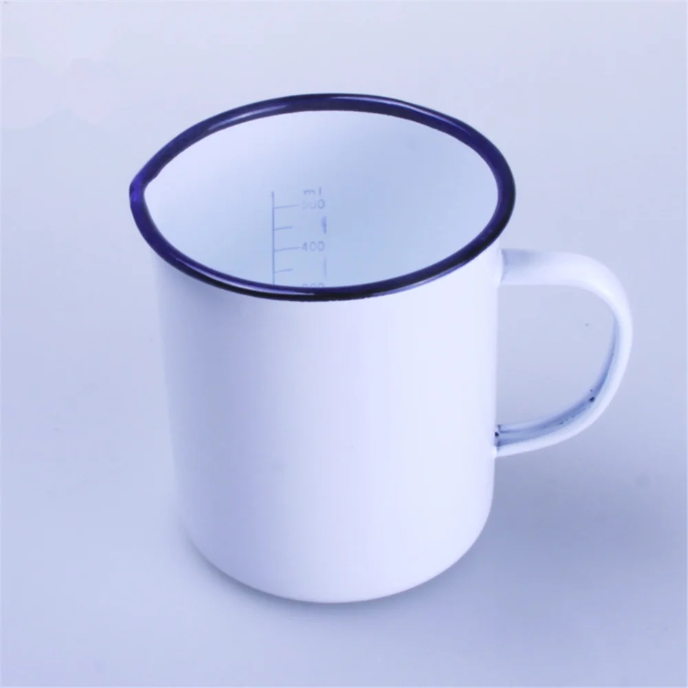 500ml Enamel Beaker with Scale Measuring Cup Lab Supplies