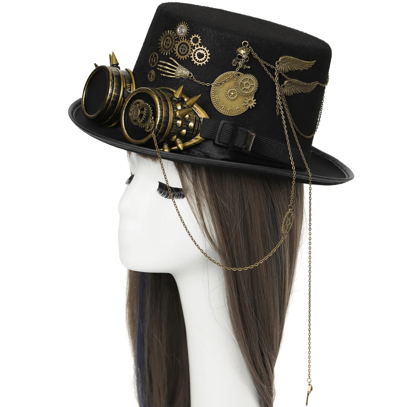 Steampunk Goggles Pirates Robin Hood Top Hat Gothic Festival Party Stage Performance Photography Hat Props