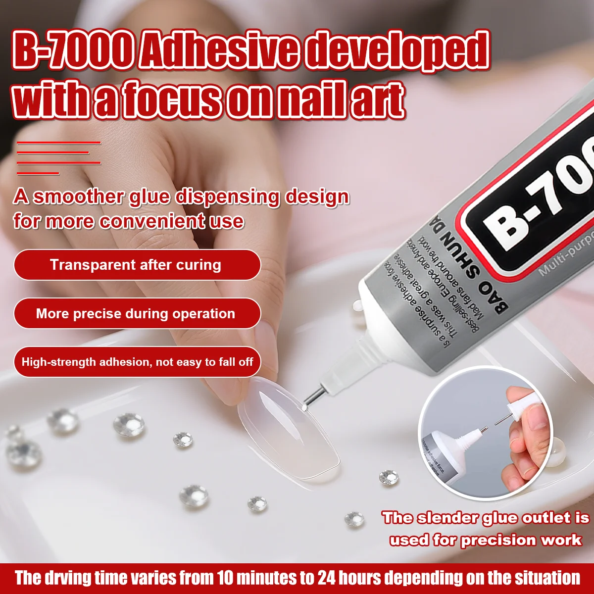 B7000 غراء صناعي متعدد الأغراض شفاف، بما في ذلك مجموعة أدوات DIY مجوهرات من أحجار الراين الحرف اليدوية إصلاح غطاء الهاتف شاشة تعمل باللمس سائل سوبر غراء 15/25/50/110 مل، 1-3 قطع. #2