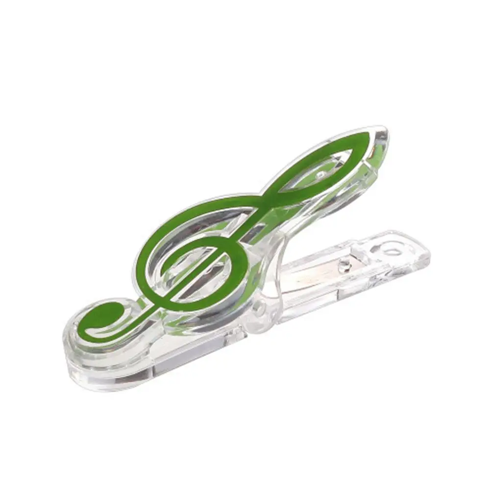 

School Supplies Piano Music Plastic Musical Note Spring Holder Letter Paper Clip Folder for Piano Supply For Book Paper Sheet
